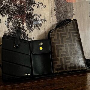 Fendi Black and Brown Crossbody Bag - never worn.
